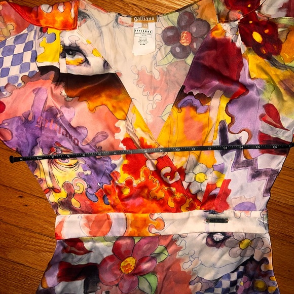 John Galliano Multicolor Silk Dress - Picture 7 of 8